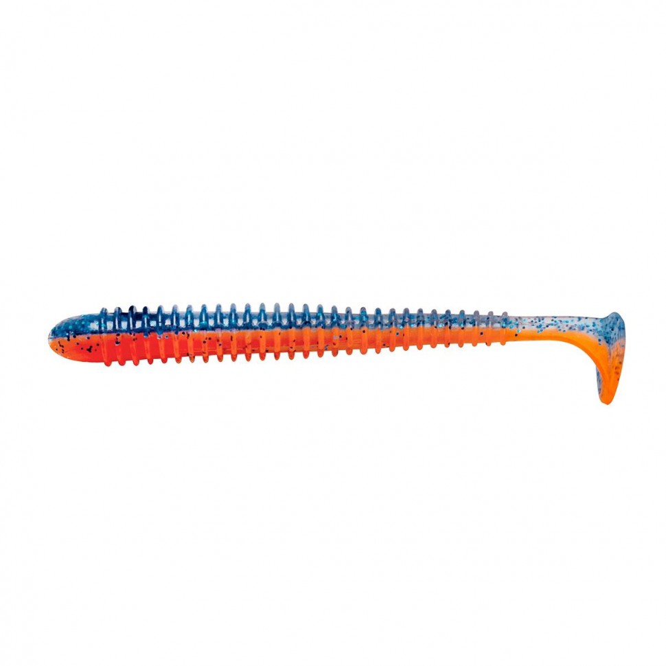 Виброхвост Helios Liny Catcher 2,35"/6 см, цвет Star Blue & Orange 12 шт HS-5-044 , 
